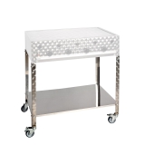 Gestell, fahrbar f. 4-flamm. Grill/Bräter