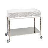 Gestell, fahrbar f. 5-flamm. Grill/Bräter