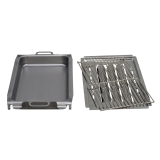 Grillset 3teilg., geteilt + 1/2 Stahlpfanne o. Fettwanne