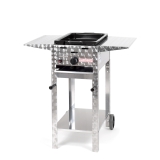 Gasbräter 4kW fahrbar + Emaillepfanne +Abstellpl.