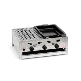 ½ Grill - ½ Bräter 11kW Rost+Emaillepfanne