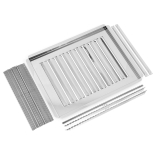 Edelstahl-Grillset 3-flamm. Flammabdeckung+Grillrost aus Einzelstäben