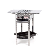 Grill/-Bräter 4kW Gestell + Rost+Emaillepf.+Abstellpl.