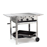 Grill/-Bräter 11kW fahrbar +Rost+Emaillepfanne+Abstellpl.+Schutzhülle