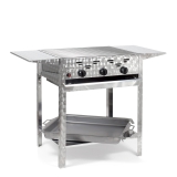 Grill/-Bräter 11kW Gestell+Rost+Stahlpfanne+Abstellpl.