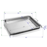 Edelstahlpfanne für 2/3-flamm. Grill/Bräter
